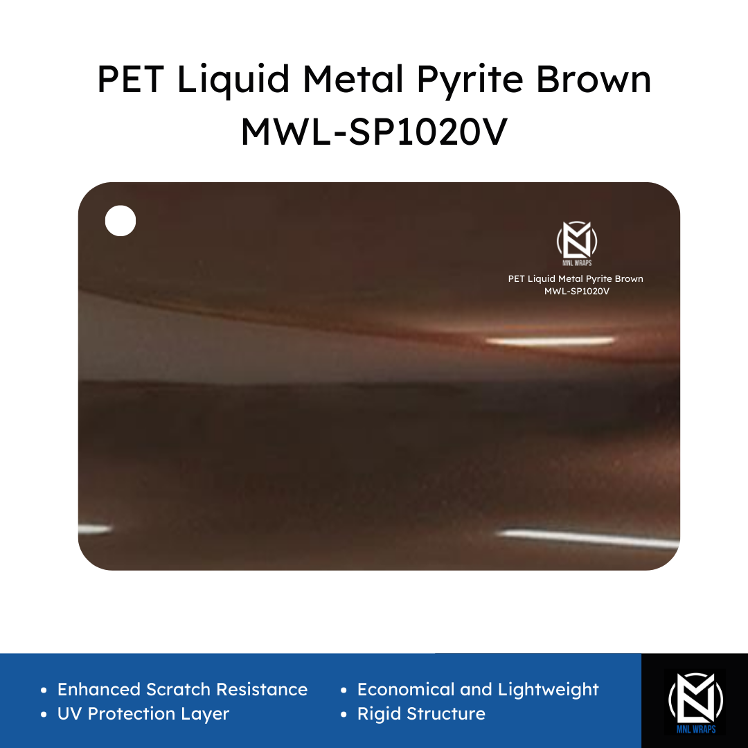 PET Liquid Metal Pyrite Brown MWL-SP1020V