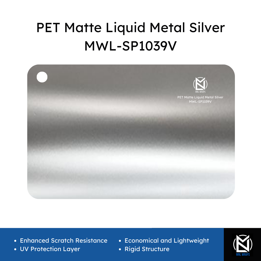 Matte Metel PET Matte Liquid Metal Silver MWL-SP1039V – Matte Silver Wrap – MNL Wraps
