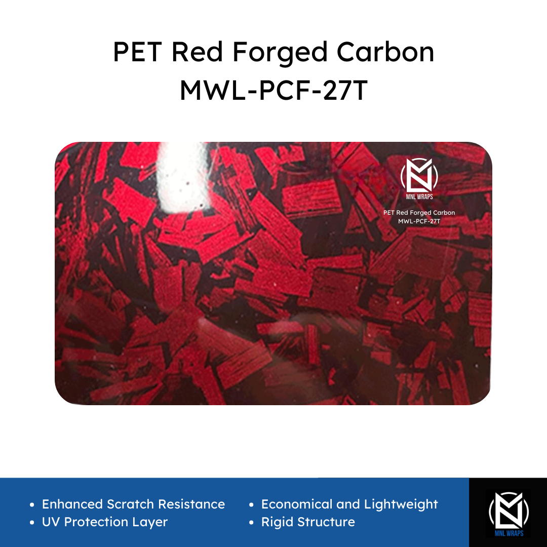 PET Red Forged Carbon MWL-PCF-27T
