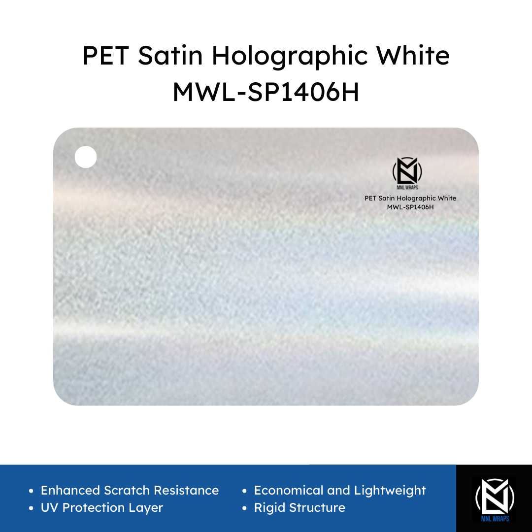 PET Satin Holographic White MWL-SP1406H