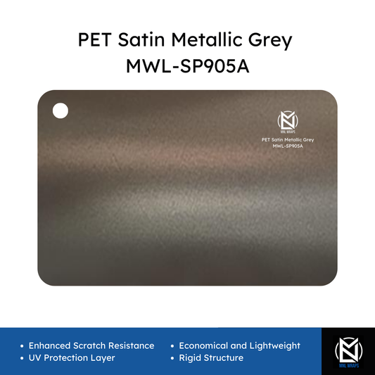 PET Satin Metallic Grey MWL-SP905A