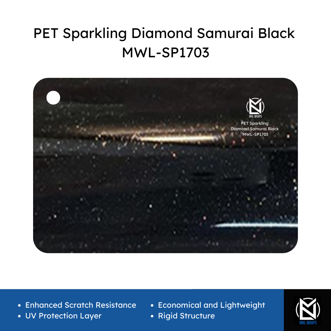 PET Sparkling Diamond Samurai Black MWL-SP1703