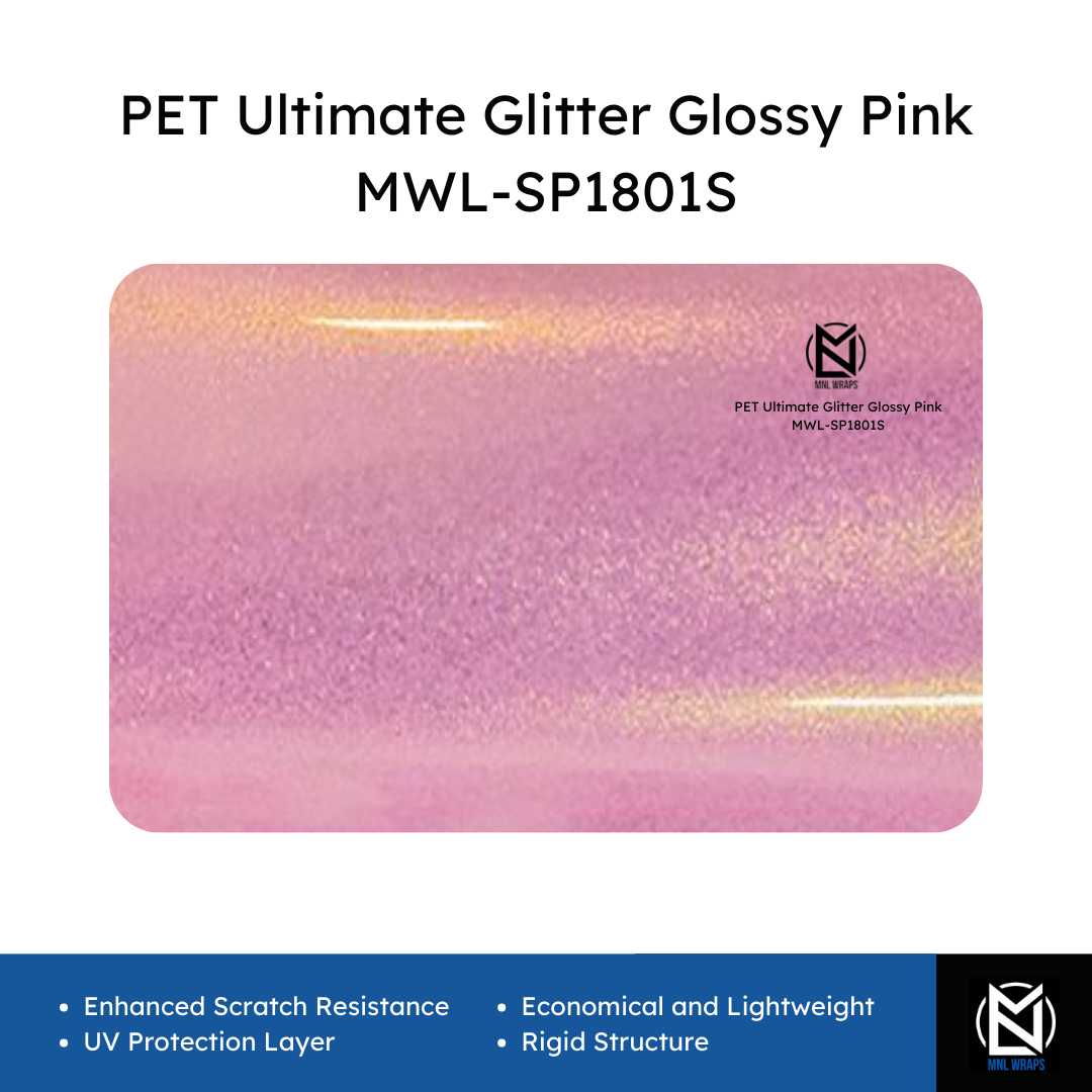 PET Ultimate Glitter Glossy Pink MWL-SP1801S