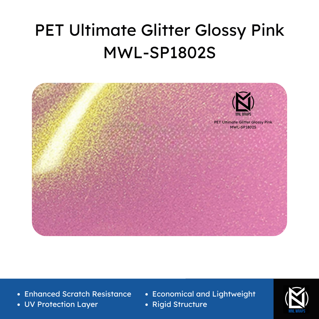 PET Ultimate Glitter Glossy Pink MWL-SP1802S