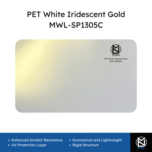 PET White Iridescent Gold MWL-SP1305C