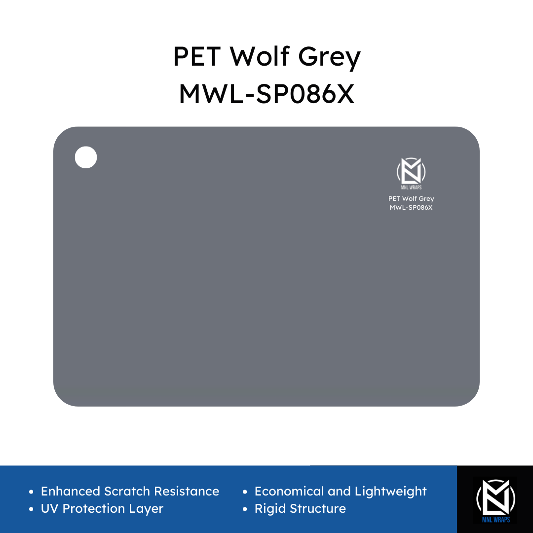 PET Wolf Grey MWL-SP086X – Strong Grey Vinyl Wrap – MNL Wraps