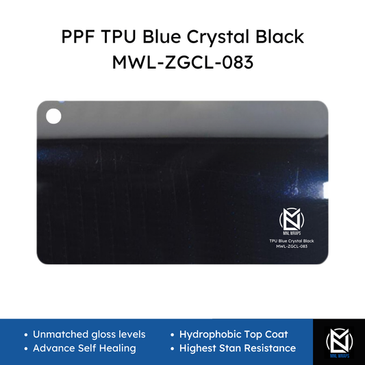 PPF TPU Blue Crystal Black MWL-ZGCL-083