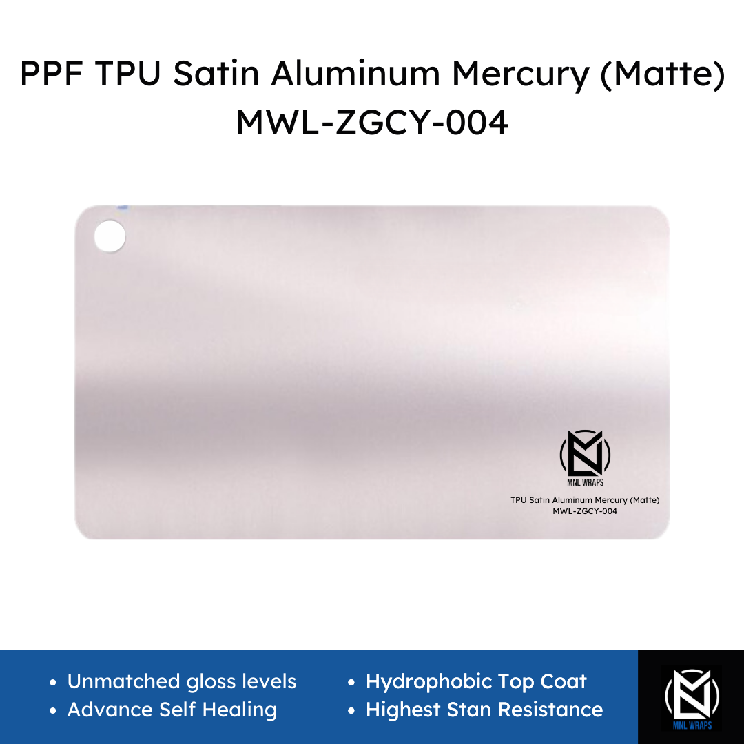 PPF TPU Satin Aluminum Mercury (Matte) MWL-ZGCY-004
