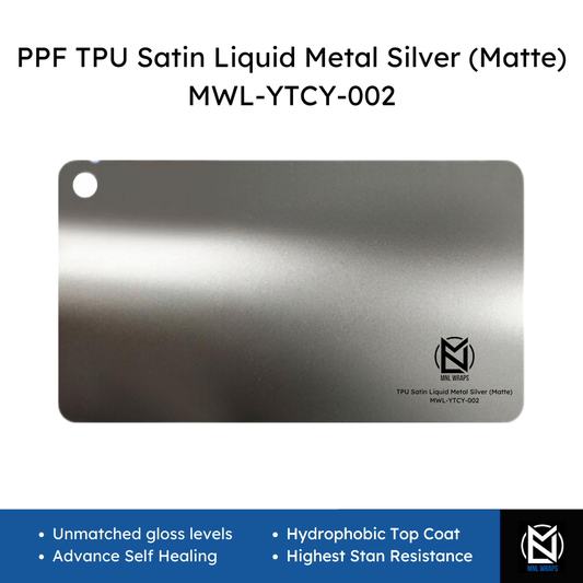PPF TPU Satin Liquid Metal Silver (Matte) MWL-YTCY-002