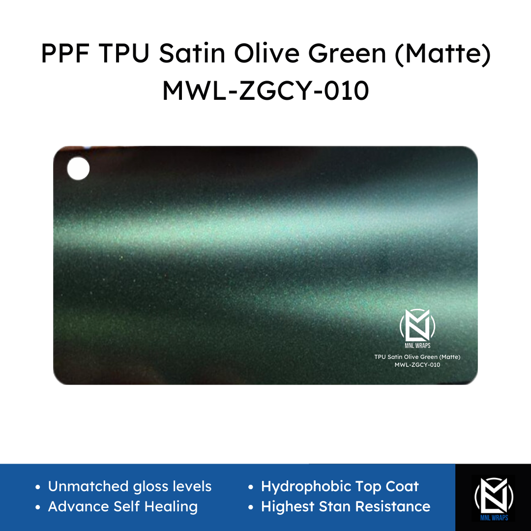 PPF TPU Satin Olive Green (Matte)  MWL-ZGCY-010